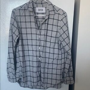 Grayson Women’s Size 03 100% Cotton Gray Button Down Blouse Style: The Hero